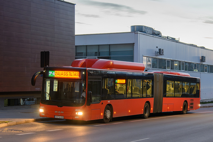 Maršruto Fabijoniškės – Žaliasis tiltas transporto priemonės nuotrauka